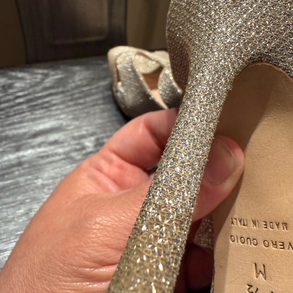 Kate Spade Glitter Silver Heels  7.5 - Picture 8 of 11